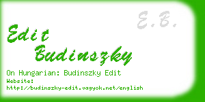 edit budinszky business card